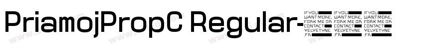 PriamojPropC Regular字体转换